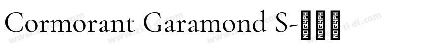 Cormorant Garamond S字体转换